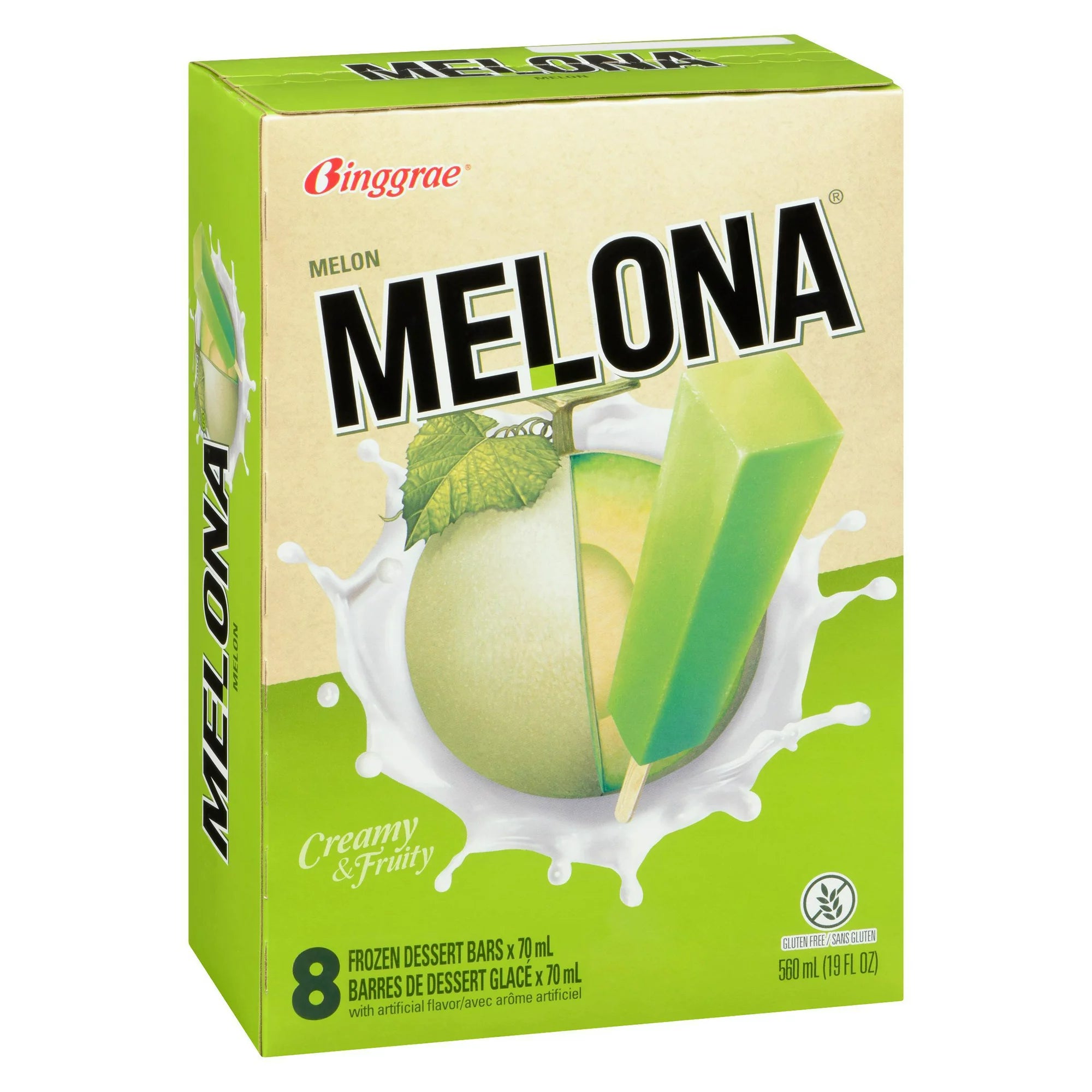 Binggrae Melona Melon Frozen Desert Bars (8x70ml)
