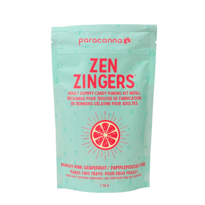 Zen Zingers - Adult Gummy Candy Making Kit Refill - Punchy Pink Grapefruit 178g