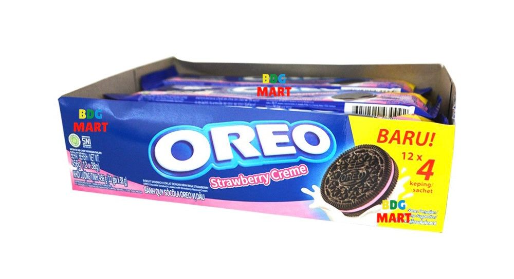 Halal Oreo LUP Strawberry (Indonesia) 38g (Black Pink Edition)