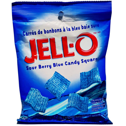 Kraft Jello Sour Berry Blue Candy Squares 127g