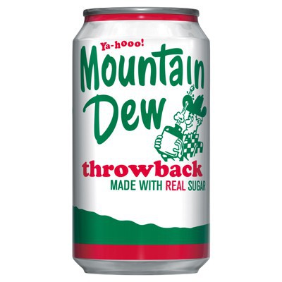 moutain dew - throw back - the north boro - quebec - canada - soda - rare