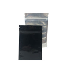 100PCS Black/Beige Flat Ziplock Mylar Bags 3.5" x 5" // #2