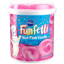 Funfetti Hot Pink Vanilla Frosting Mix Cup
