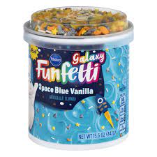 Galaxy Funfetti Space Blue Vanilla Frosting Mix Cup